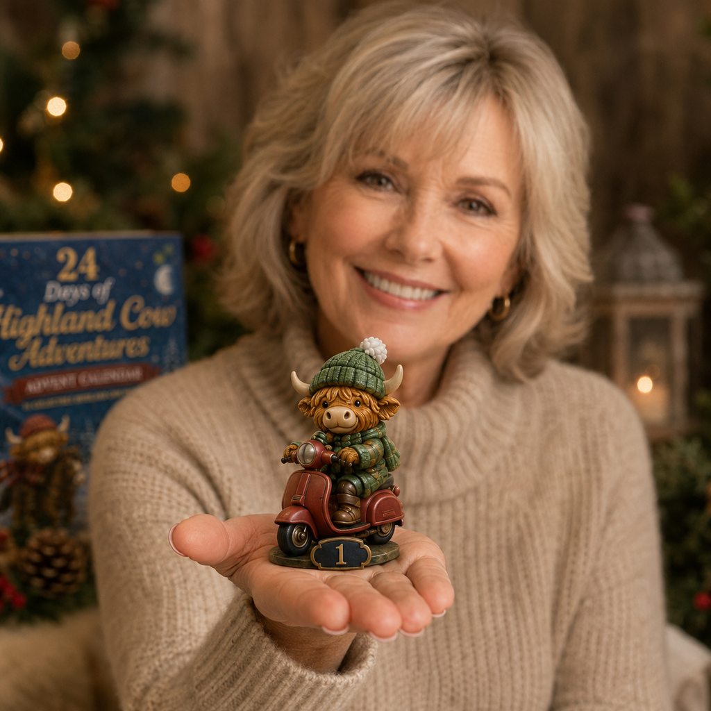 Highland Cow Adventures Advent Calendar 2026 – 24 Days of Unique Highland Cow Miniature Collectibles