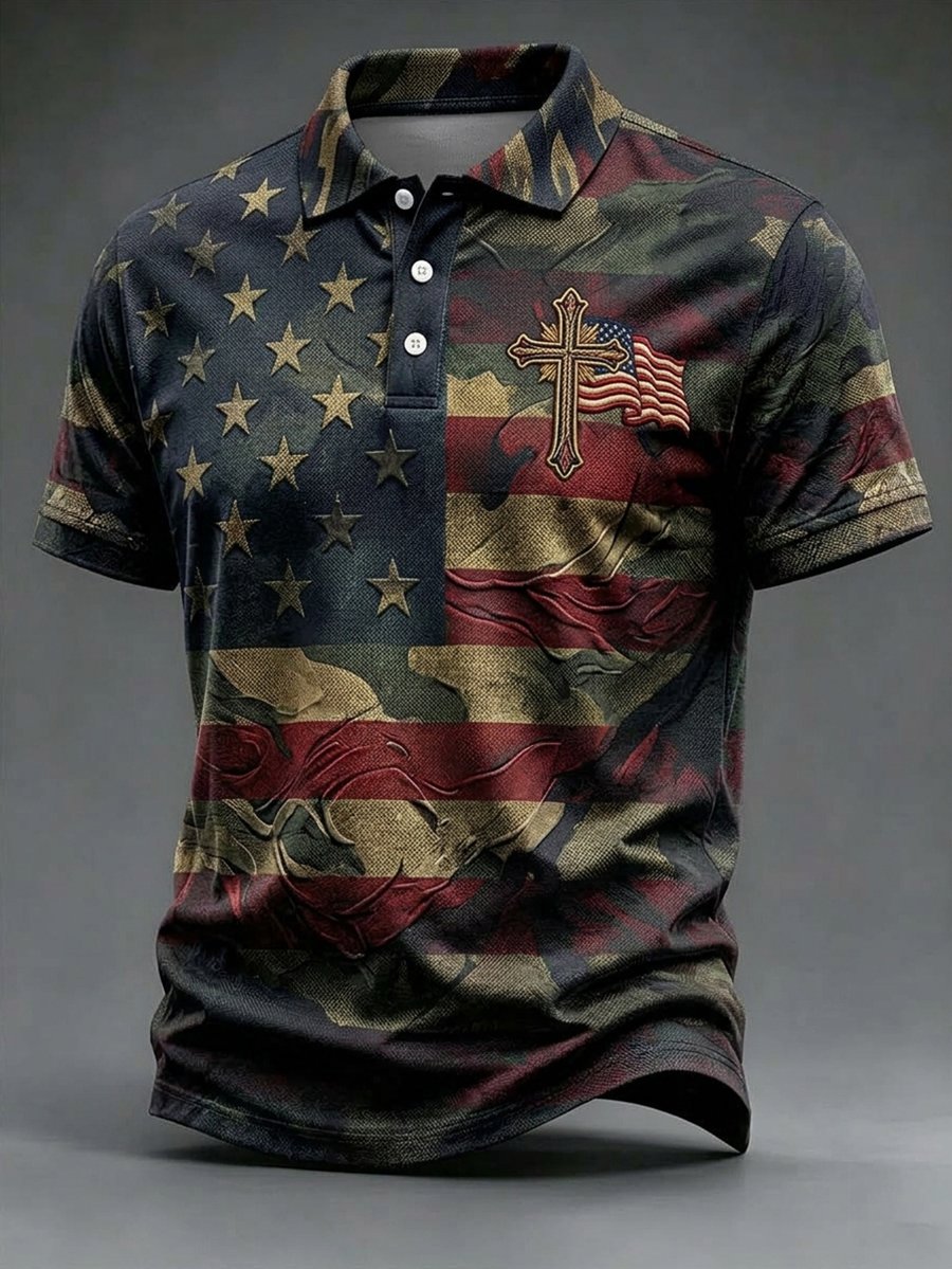 Men's U.S Veterans Day Short-Sleeve Polo Shirt