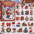 CHRISTMAS KICKOFF 40% OFF - Christmas Skiing Advent Calendar 2026 - 24-Day Festive Countdown, Acrylic Charms Blind Box - Gift For Skiing Lovers AC0TM454