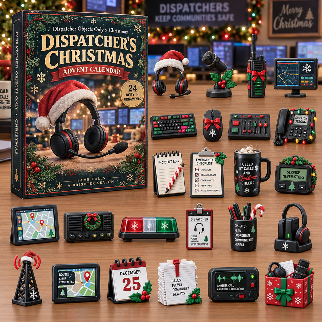 CHRISTMAS KICKOFF 40% OFF - Dispatcher Christmas Advent Calendar 2026 - 24-Day Festive Countdown, Acrylic Charms Blind Box - Gift For Dispatcher AC0TM446