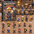 CHRISTMAS KICKOFF 40% OFF - Electrician Characters Advent Calendar 2026 - 24-Day Festive Countdown, Acrylic Charms Blind Box - Gift For Electricians AC0NT454