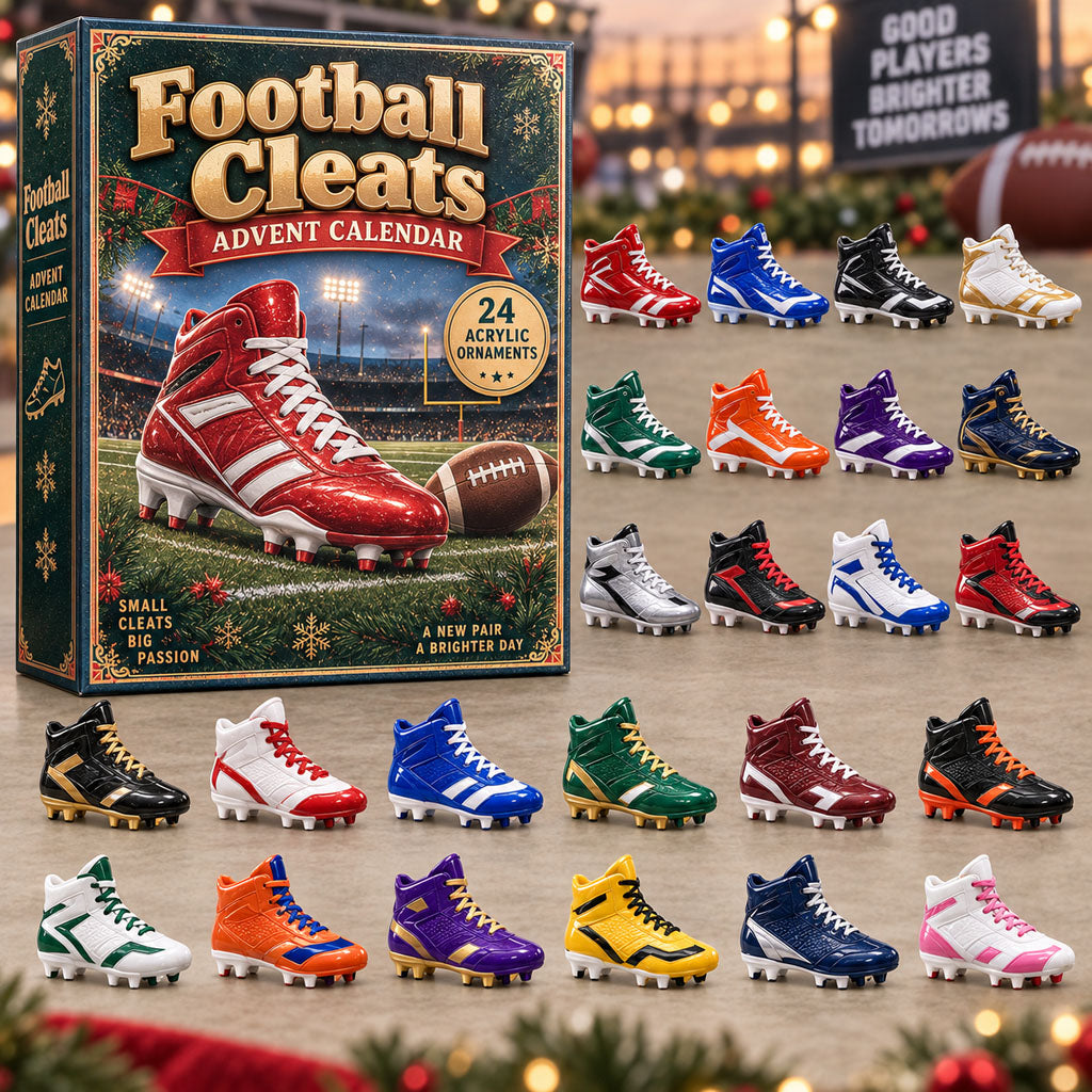 CHRISTMAS KICKOFF 40% OFF - Football Cleats Advent Calendar 2026 - 24-Day Festive Countdown, Acrylic Charms Blind Box - Gift For Football Lovers AC0NT495