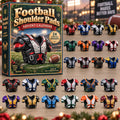 CHRISTMAS KICKOFF 40% OFF - Football Shoulder Pads Advent Calendar 2026 - 24-Day Festive Countdown, Acrylic Charms Blind Box - Gift For Football Lovers AC0NT493