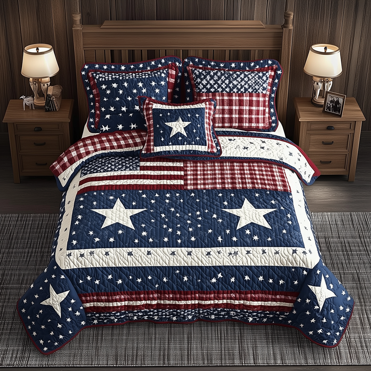American Heritage 3-Piece Quilted Bedding Set GFTOHD1693