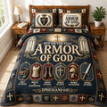 Armor Of God Cathedral Cross 3-Piece Quilted Bedding Set GFTOHNL637