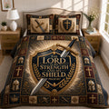 The Lord Is My Strength And My Shield 3-Piece Quilted Bedding Set GFTOHNL640