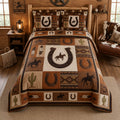Western Cowboy 3-Piece Quilted Bedding Set GFTOLAN1126