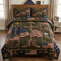 Patriotic Veteran 3-Piece Quilted Bedding Set GFTOLAN1350