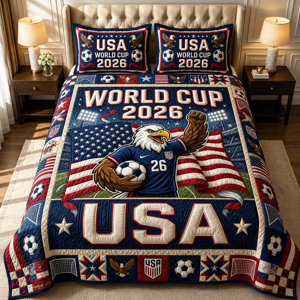 World Cup 3-Piece Quilted Bedding Set GFTOLAN700