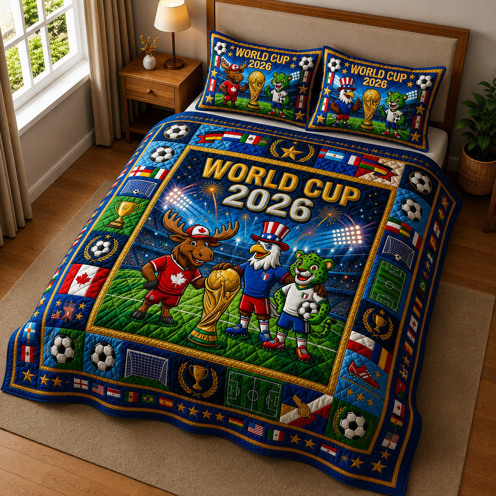 World Cup 3-Piece Quilted Bedding Set GFTOLAN701