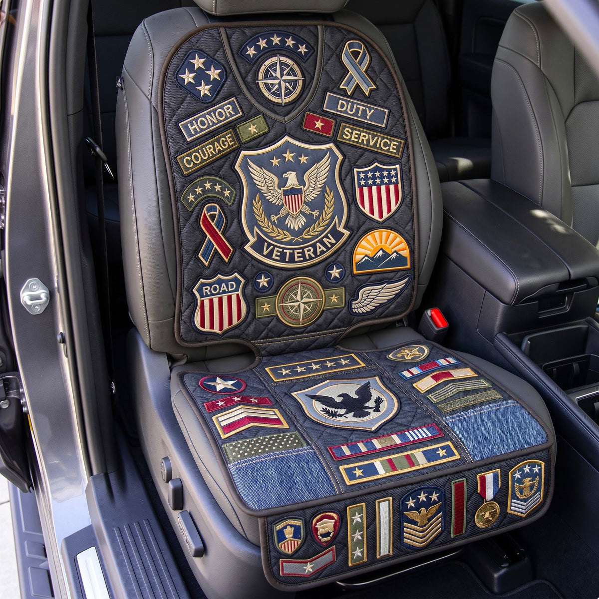 US Veteran Quilted Car Seat Protector GFTONMU3499