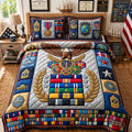 Medals Of Valor 3-Piece Quilted Bedding Set GFTONTD3625
