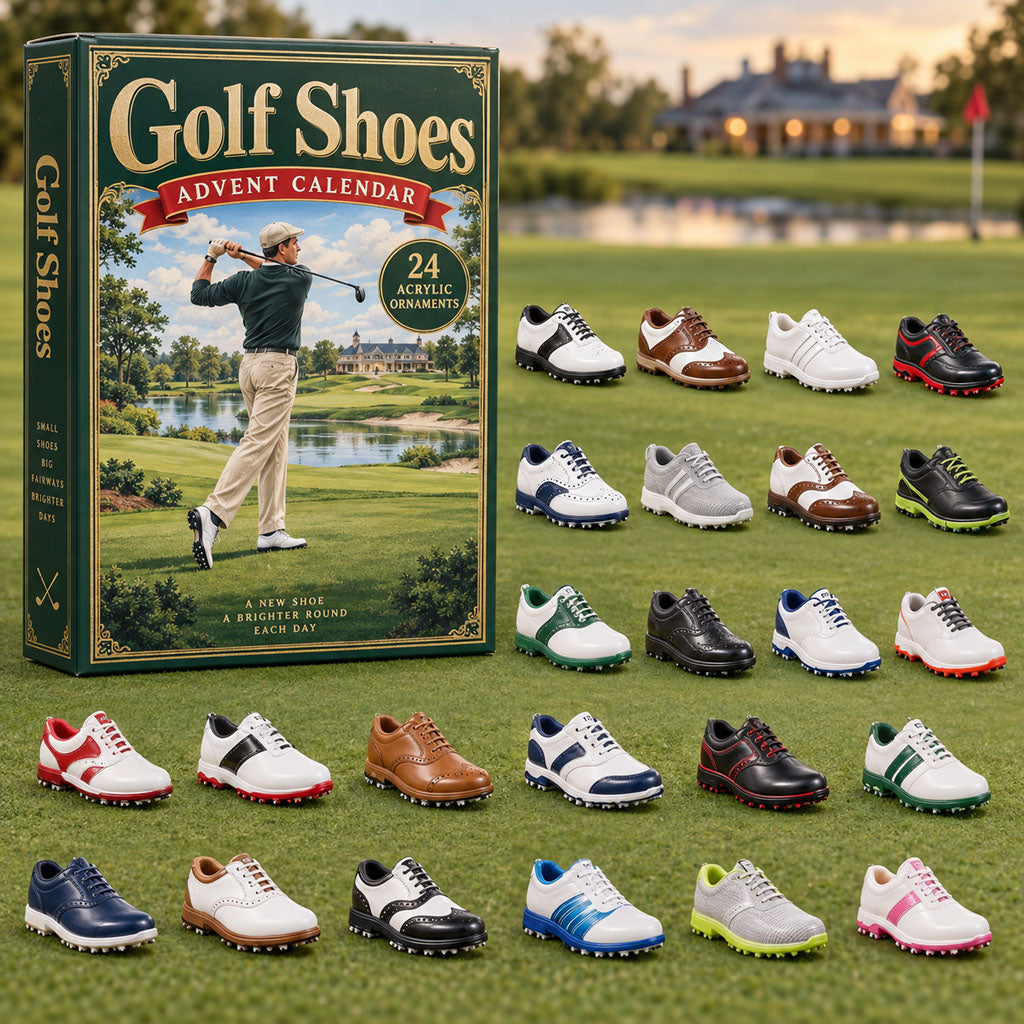 CHRISTMAS KICKOFF 40% OFF - Golf Shoes Advent Calendar 2026 - 24-Day Festive Countdown, Acrylic Charms Blind Box - Gift For Golf Lovers AC0NT516