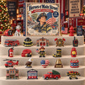 CHRISTMAS KICKOFF 40% OFF - Heroes Of Main Street Advent Calendar 2026 - 24-Day Festive Countdown, Acrylic Charms Blind Box - Gift For Firefighter Lovers AC0TH275