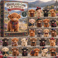 CHRISTMAS KICKOFF 40% OFF - Highland Cow In Tartan Advent Calendar 2026 - 24-Day Festive Countdown, Acrylic Charms Blind Box - Gift For Highland Cow Lovers AC0TM374