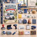 CHRISTMAS KICKOFF 40% OFF - Mailman Essentials Advent Calendar 2026 - 24-Day Festive Countdown, Acrylic Charms Blind Box - Gift For Mailman, Mail Lovers AC0TM464