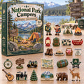 CHRISTMAS KICKOFF 40% OFF - National Parks Campers Collection Advent Calendar 2026 - 24-Day Festive Countdown, Acrylic Charms Blind Box - Gift For Camping Lovers AC0TH387
