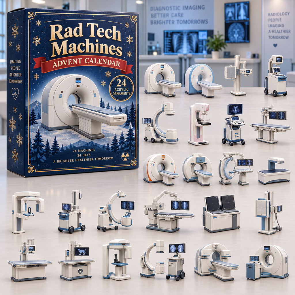 CHRISTMAS KICKOFF 40% OFF - Rad Tech Machines Advent Calendar 2026 - 24-Day Festive Countdown, Acrylic Charms Blind Box - Gift For Rad Techs AC0NT467