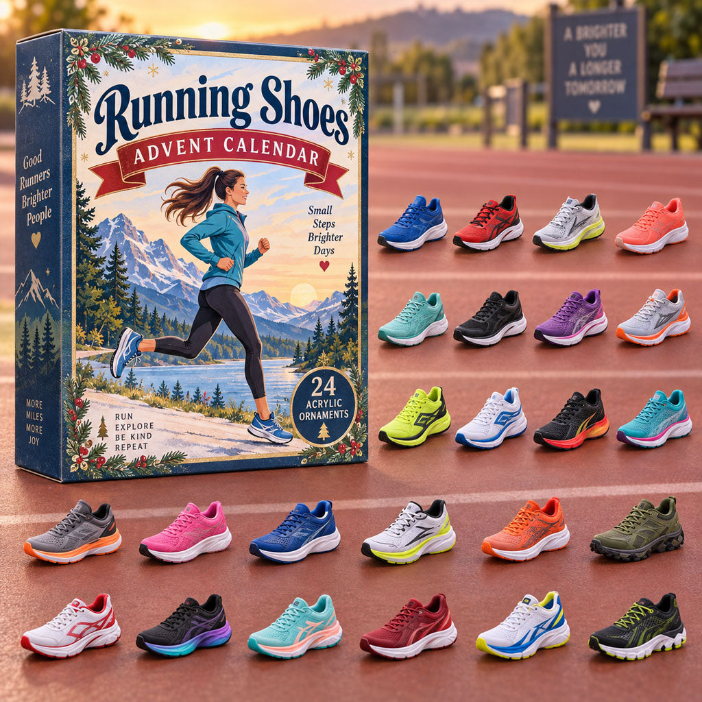 CHRISTMAS KICKOFF 40% OFF - Running Shoes Advent Calendar 2026 - 24-Day Festive Countdown, Acrylic Charms Blind Box - Gift For Running Lovers AC0NT505