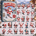 CHRISTMAS KICKOFF 40% OFF - Skiing Santa Advent Calendar 2026 - 24-Day Festive Countdown, Acrylic Charms Blind Box - Gift For Skiing Lovers AC0TM455