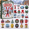 CHRISTMAS KICKOFF 40% OFF - Skiing to Christmas Advent Calendar 2026 - 24-Day Festive Countdown, Acrylic Charms Blind Box - Gift For Skiing Lovers AC0TM452