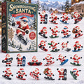 CHRISTMAS KICKOFF 40% OFF - Snowboarding Santa Advent Calendar 2026 - 24-Day Festive Countdown, Acrylic Charms Blind Box - Gift For Snowboarding Lovers AC0TM461