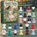 CHRISTMAS KICKOFF 40% OFF - Tennis Outfits Advent Calendar 2026 - 24-Day Festive Countdown, Acrylic Charms Blind Box - Gift For Tennis Lovers AC0NT532