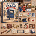CHRISTMAS KICKOFF 40% OFF - Vintage Mailman Advent Calendar 2026 - 24-Day Festive Countdown, Acrylic Charms Blind Box - Gift For Mailman, Mail Lovers AC0TM468