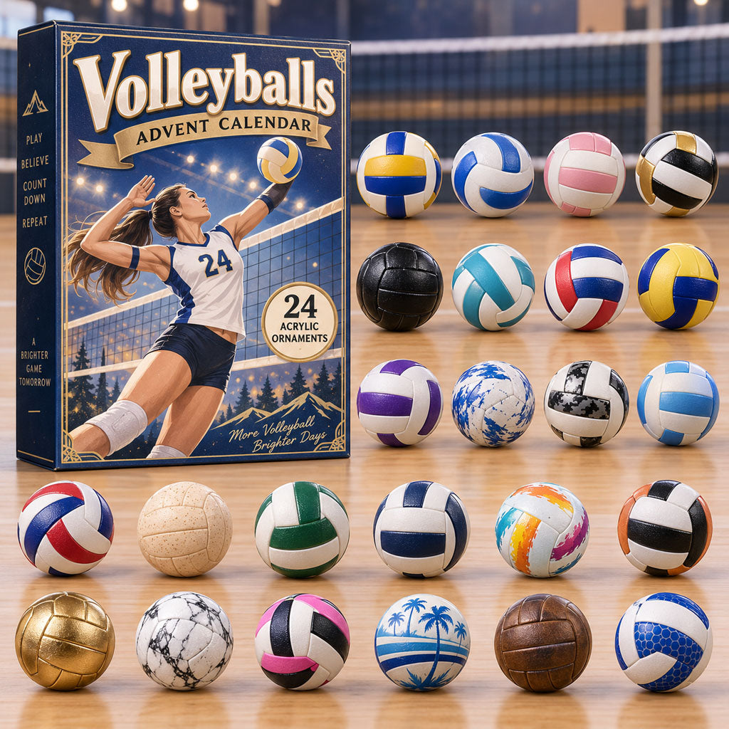 CHRISTMAS KICKOFF 40% OFF - Volleyballs Advent Calendar 2026 - 24-Day Festive Countdown, Acrylic Charms Blind Box - Gift For Volleyball Lovers AC0NT527