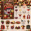 CHRISTMAS KICKOFF 40% OFF - Wine Christmas Advent Calendar 2026 - 24-Day Festive Countdown, Acrylic Charms Blind Box - Gift For Alcohol Lovers AC0HA295