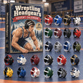 CHRISTMAS KICKOFF 40% OFF - Wrestling Headgears Advent Calendar 2026 - 24-Day Festive Countdown, Acrylic Charms Blind Box - Gift For Wrestling Lovers AC0NT509
