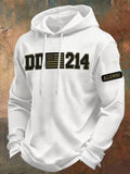 Men's Veteran Pride Dd-214 Printed Waffle Hoodie