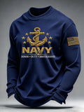 Men's U.S. Veterans Printed Waffle-Knit Top