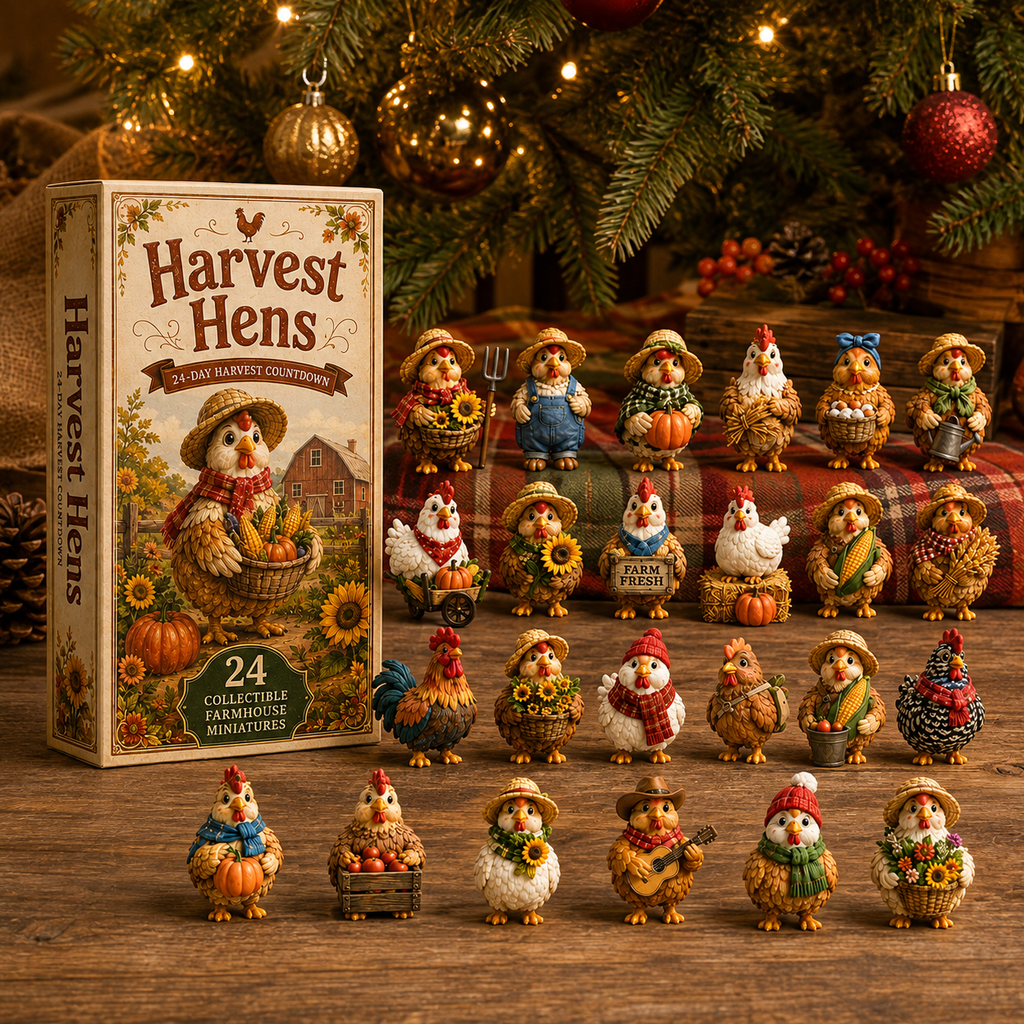 Harvest Hens Advent Calendar 2026 – 24 Days of Farmhouse Chicken Collectibles, Autumn Harvest Surprises & Gifts for Chicken Lovers