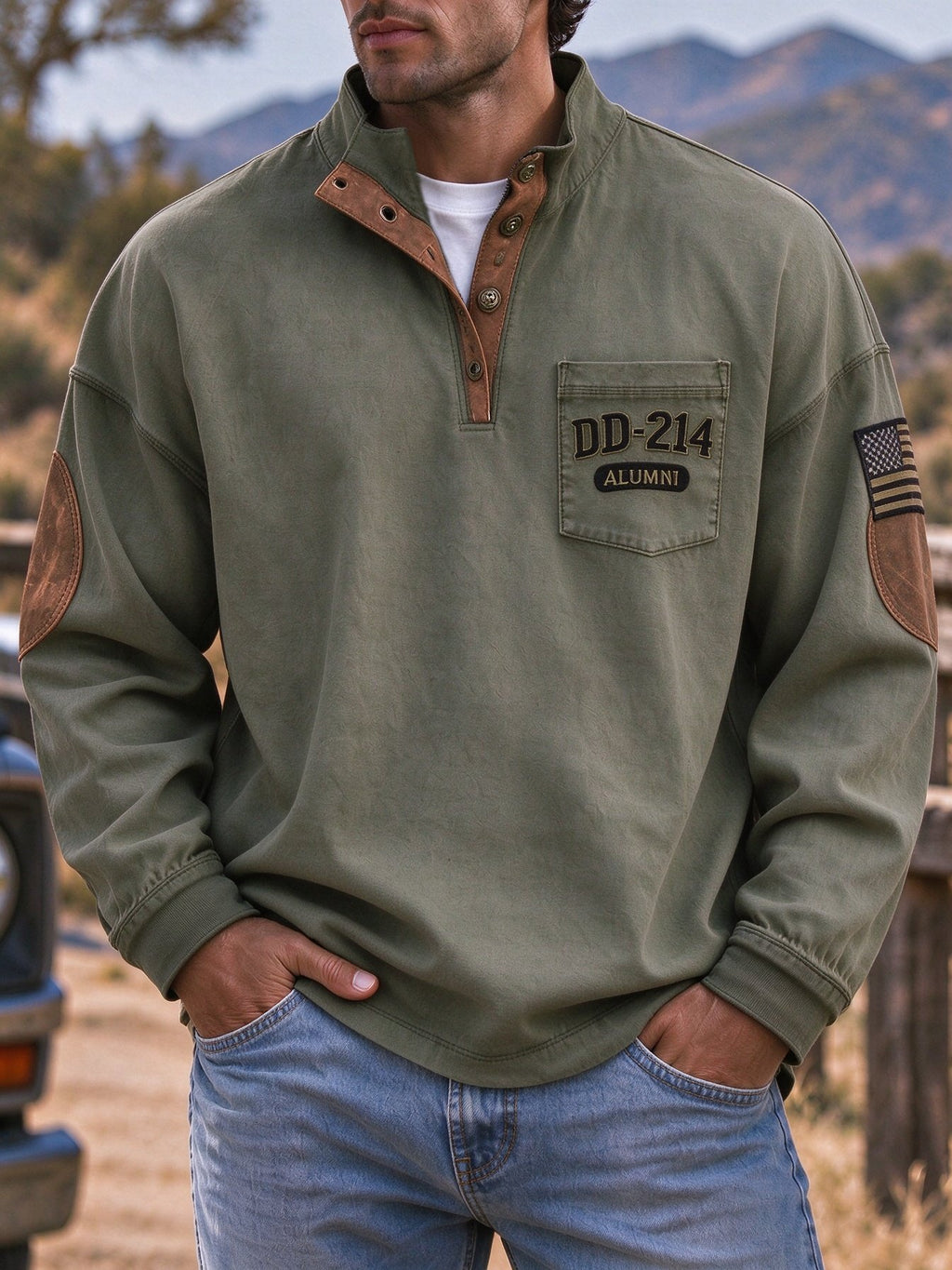 Men's Veteran DD-214 Print Sweatshirt