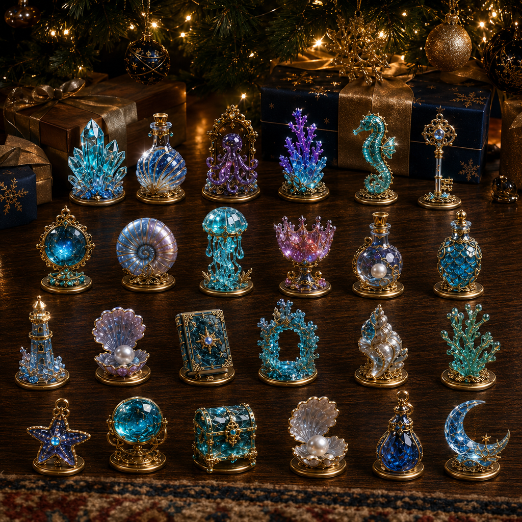 Sea Witch Advent Calendar 2026 – 24-Day Enchanted Ocean Crystal Miniature Countdown Calendar | Mystical Sea Collectible Gift Set