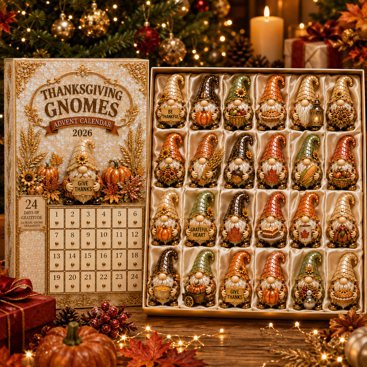 24-Day Gnomes Thanksgiving Advent Calendar | Countdown Blind Box Gift