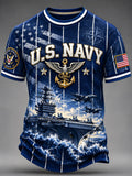 Men's Vintage US Navy Art Print Shirt
