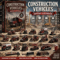 Construction Vehicles Fleet Advent Calendar 2026 - 24-Day Festive Countdown, Acrylic Charms Blind Box