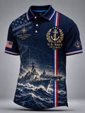 Men's Retro US Navy Polo Shirt