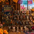 Día de Muertos Animals Advent Calendar 2026 – 24-Day Folk Art Animal Figurine Collection | 24 Unique Collector-Grade Miniatures