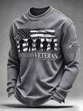 Men's Veterans Day Print Casual Top