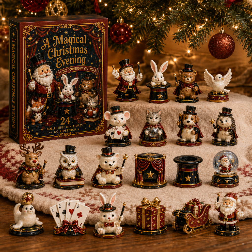 24-Day Magical Christmas Countdown Calendar – 24 Collectible Miniature Figures, A Whimsical Holiday Gift Set for Christmas Lovers & Collectors