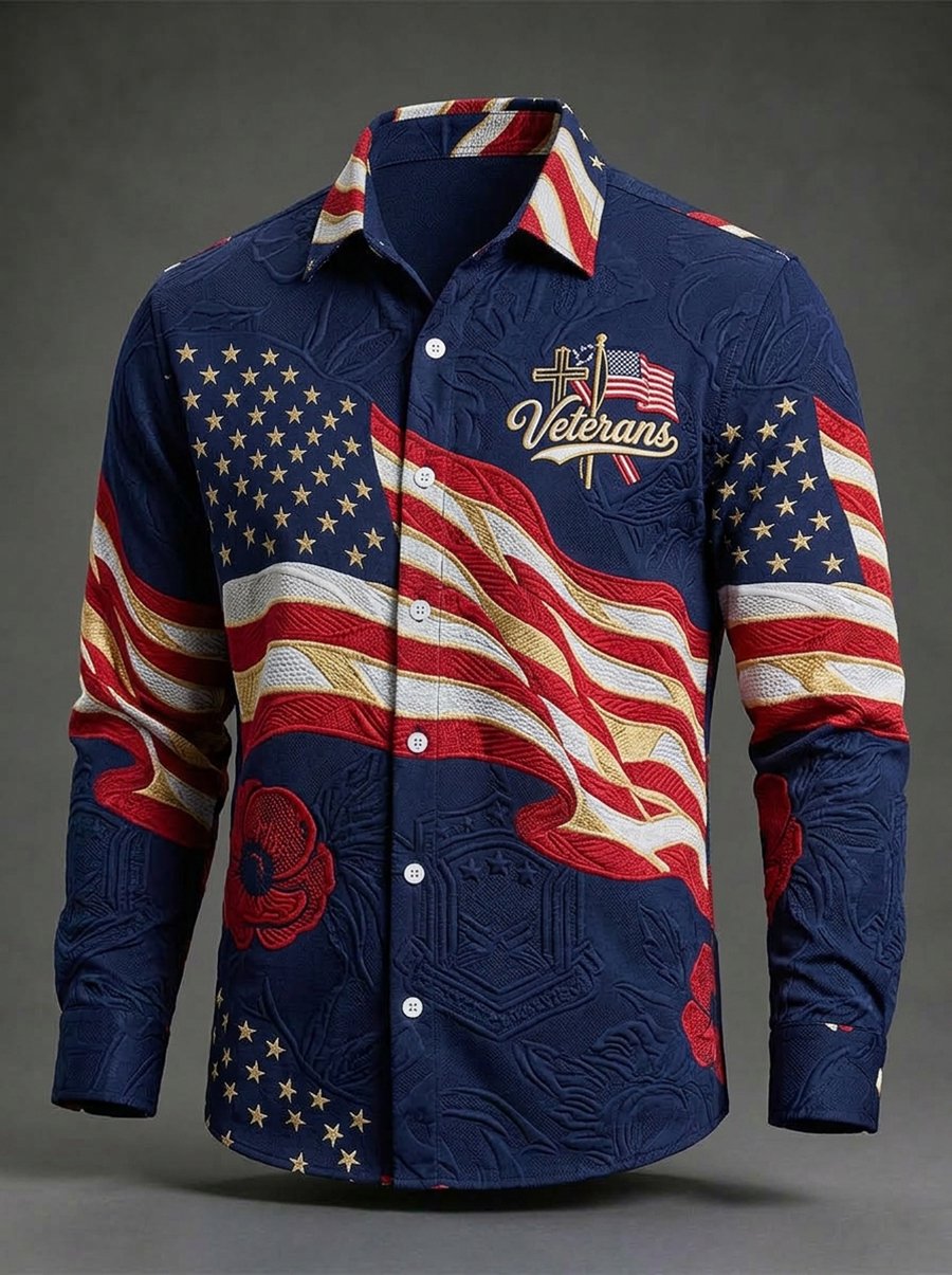 Men's U.S Veterans Day Long-Sleeve Shirt