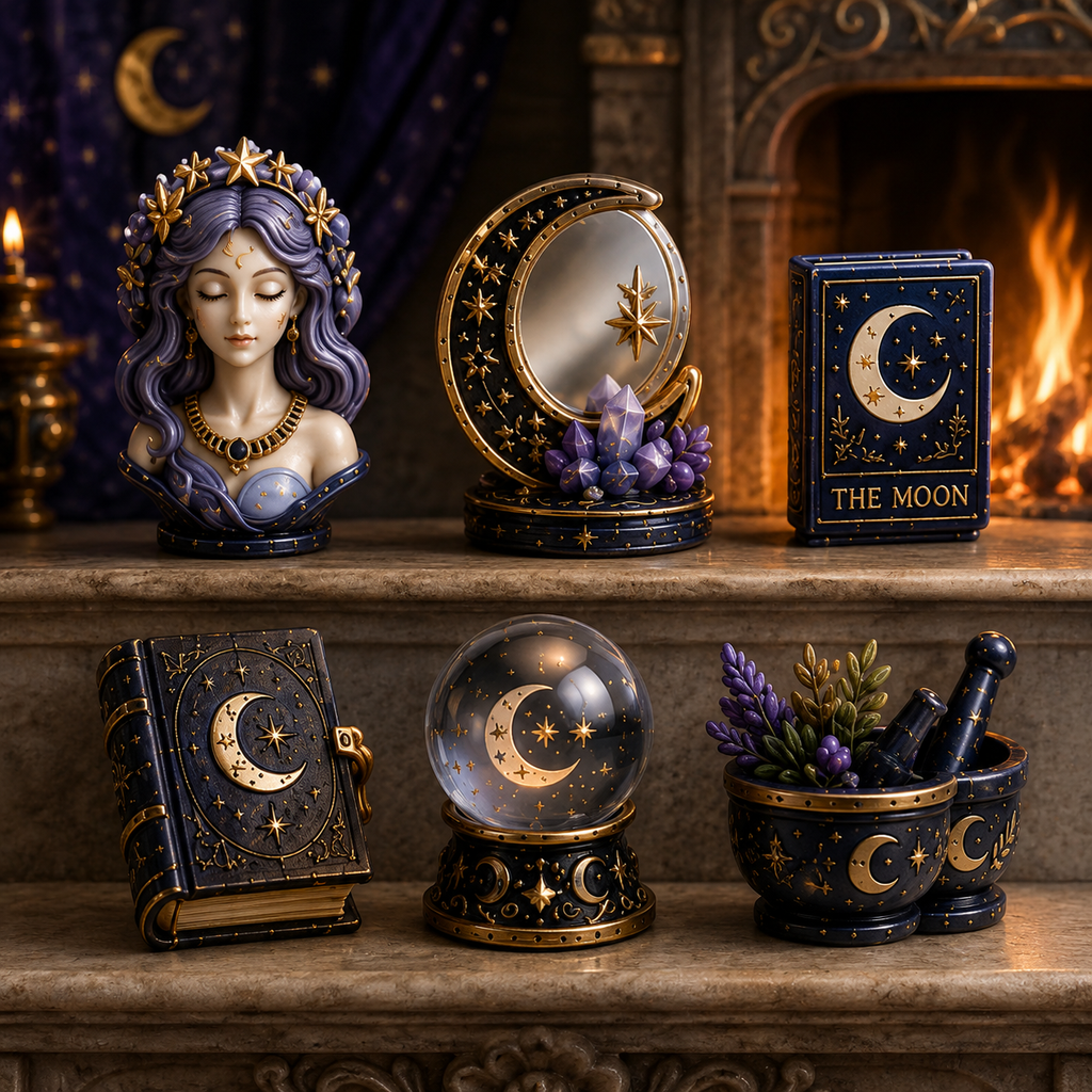 Witching Moon Advent Calendar 2026 – 24 Days of Celestial Miniatures, Mystical Moon Collectibles & Magical Gifts for Witchy Decor Lovers