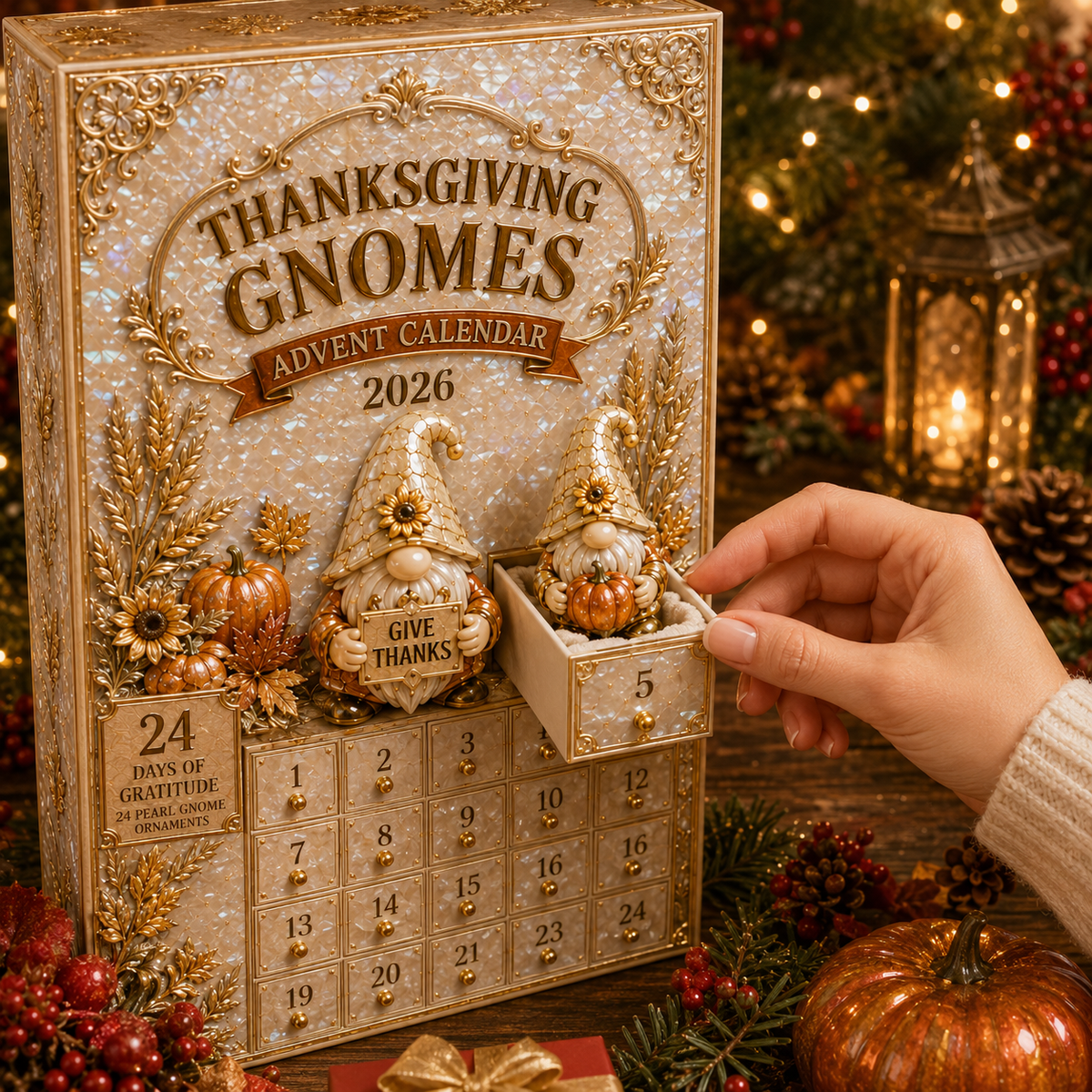 24-Day Gnomes Thanksgiving Advent Calendar | Countdown Blind Box Gift