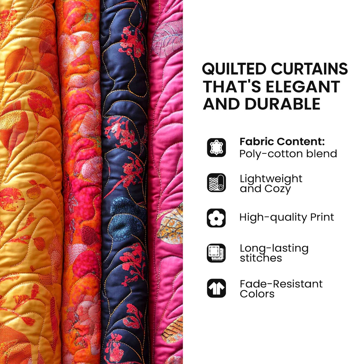 Liberty Sunflowers Quilted Curtains GFTOHD14330